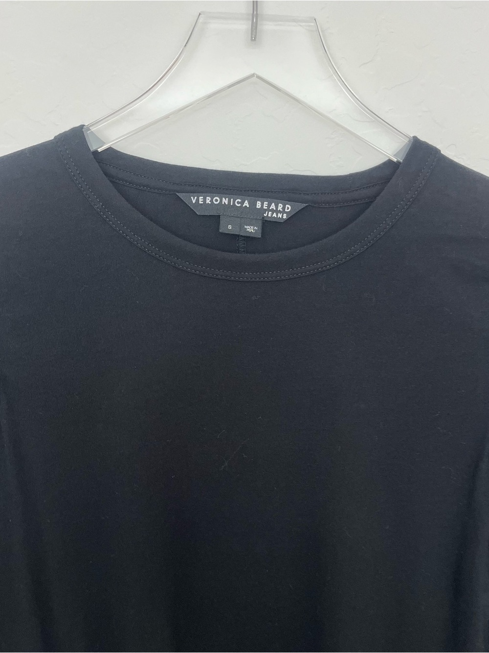 Veronica Beard Black Puff-Sleeve Crewneck Top - Picture 6 of 10